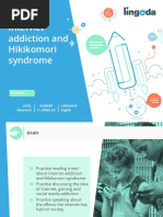 Internet Addiction and Hikikomori Syndrome: Reading