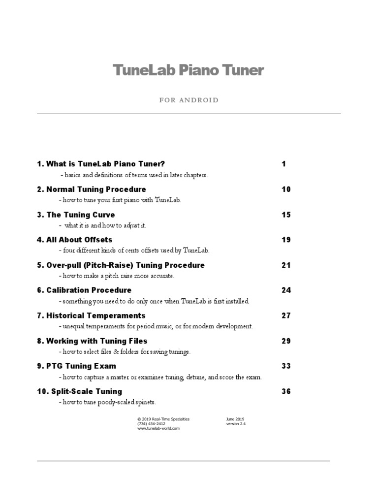 TuneLab Manual PDF