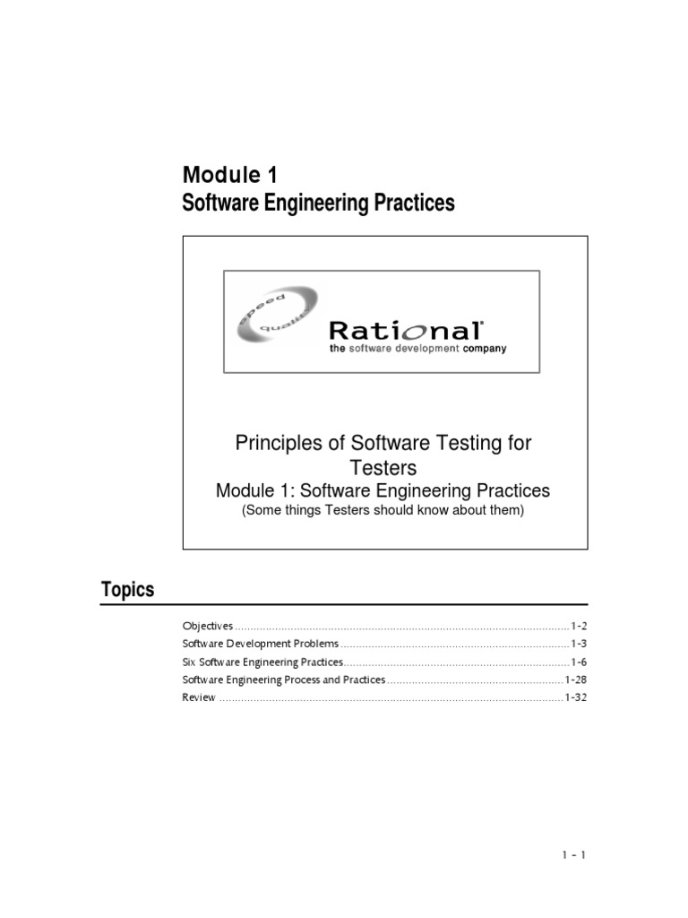 Software Engineering Practices: Principles of Software Testing For ...