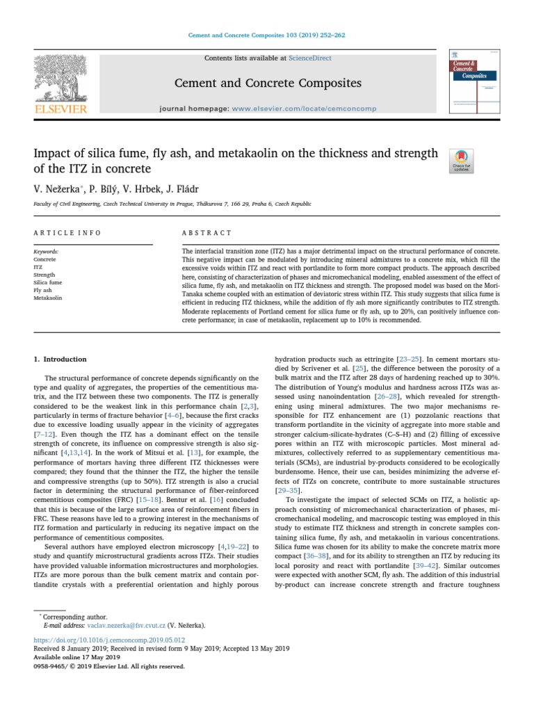 Cement and Concrete Composites: Sciencedirect | PDF | Concrete | Young ...