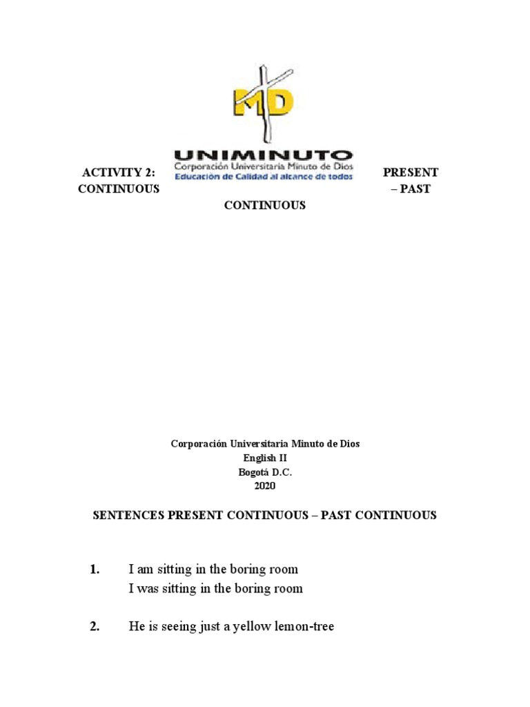 Actividad 2 - Ingles Ii | PDF