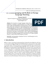 On Translanguaging and Its Role in Foreign Languag