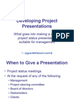 Project Status Presentation Tips