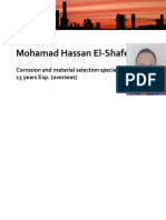 Mohamad Hassan El-Shafey: Corrosion and Material Selection Specialist 13 Years Exp. (Overseas)