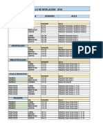 HORARIOS Y AULAS CURSO DE NIVELACIÓN 2019 Final