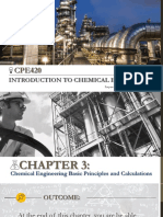 CPE420 Introduction to Chemical Engineering Principles and Calculations