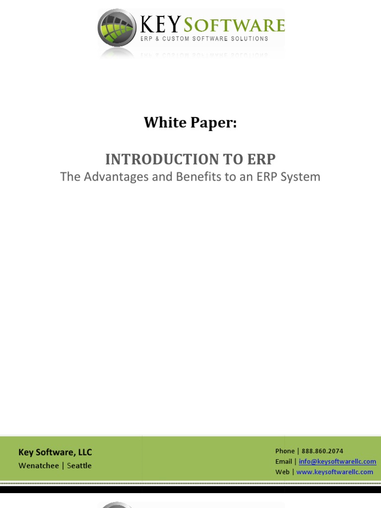 ERP White Paper Introduction | PDF | Enterprise Resource Planning ...