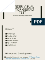 Bender Visual Motor Gestalt Test: A Clinical Psychology Presentation