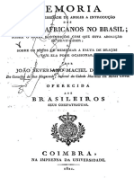 Costa, Memoria Sobre A Necessidade de Abolir A Introdução Dos Escravos Africanos No Brasil PDF