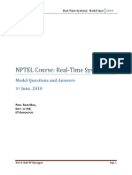 NPTEL Course: Real Time Systems: Model Questions and Answers 1 June, 2010