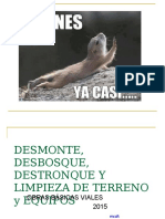 CLASE DE DESMONTE, DESBOSQUE Y LIMPIEZA 2015