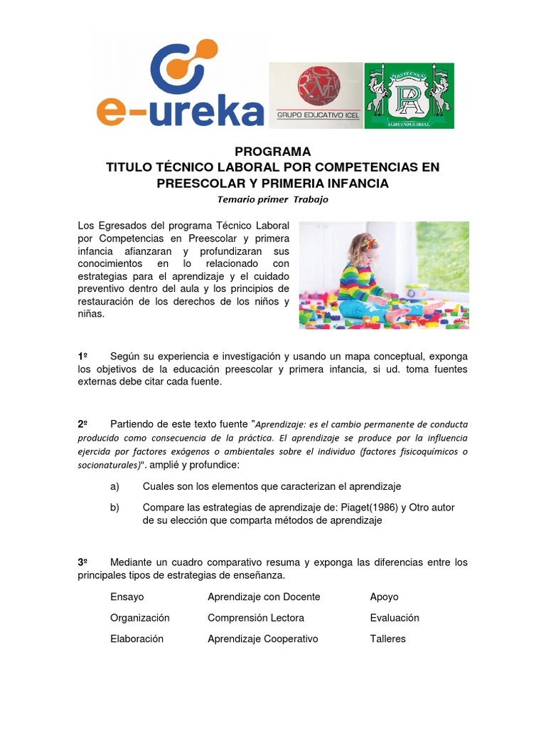 Estrategias en Preescolar y Primera Infancia | PDF | Educación de la ...