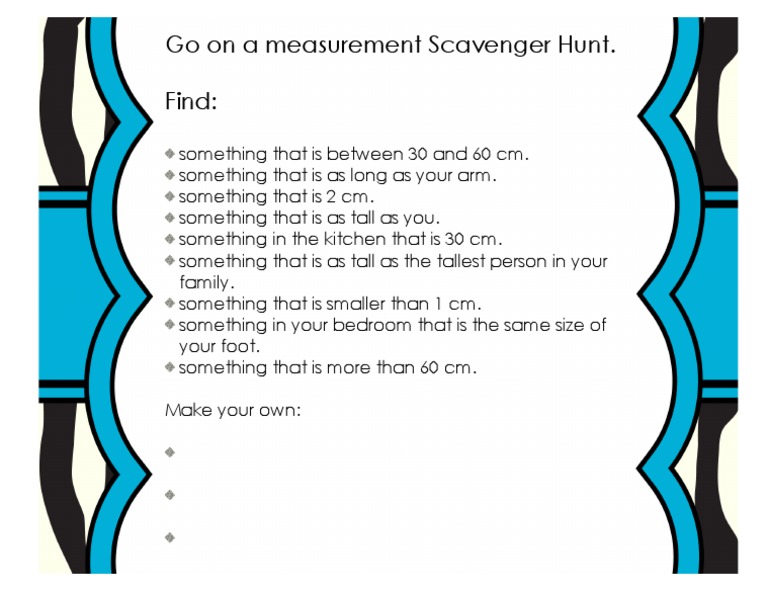 Measuring Scavenger Hunt PDF
