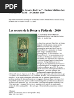 Les secrets de la Réserve Fédérale et Autres secrets de ce monde