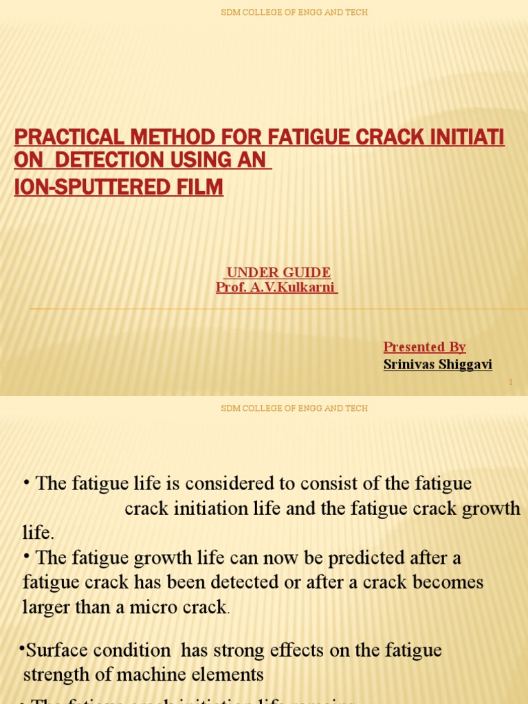 Fatigue Crack Detection with Ion Film | PDF | Chemical Product ...