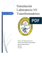 Simulación Laboratorio N1 Transformadores