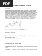 Ac Amplification With A Mosfet: Objective