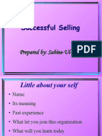 Successful Selling: Prepared By: Sabine-Ul-Haq