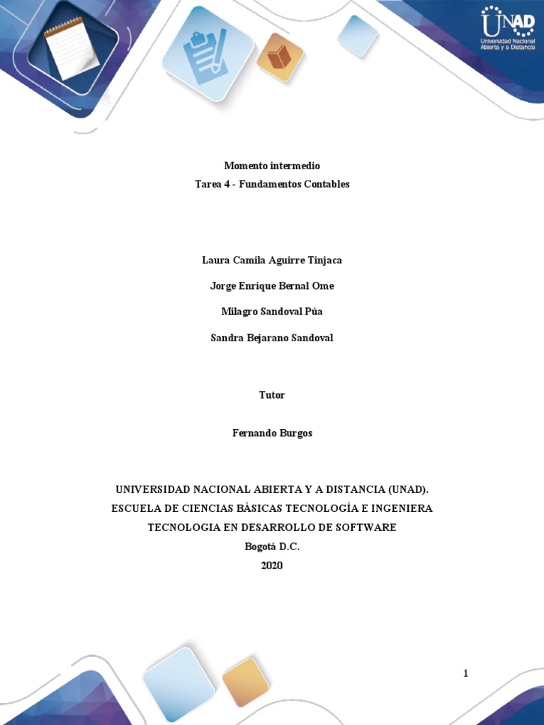 Tarea 4 - Fundamentos Contables 2020 | PDF | Estado de resultados ...