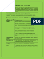 Actividad de la semana 13 al 19 de abril