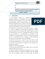 Mantenimiento pasaje Villa Milagros barrio Vichay Bajo