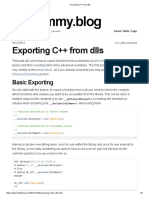 Exporting C++ From Dlls