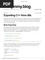 Exporting C++ from dlls