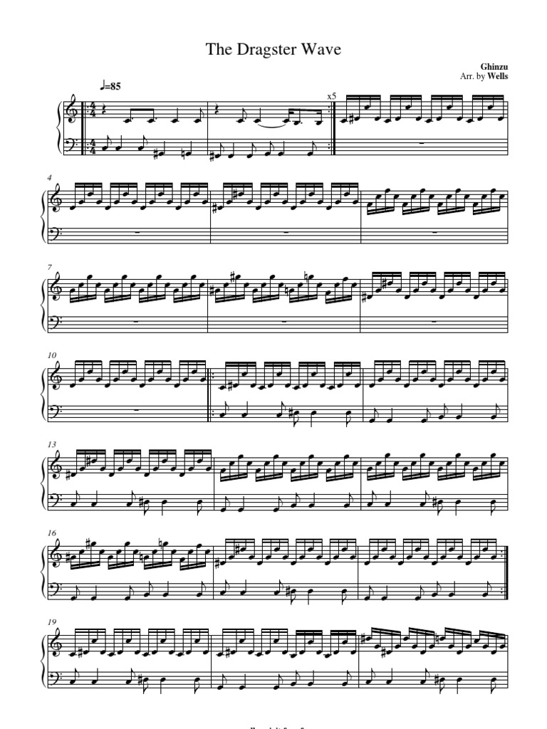 GHINZU The Dragster Wave Sheetmusic Trade Com PDF