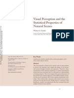 Visual Perception and The Statistical Properties of Natural Scenes