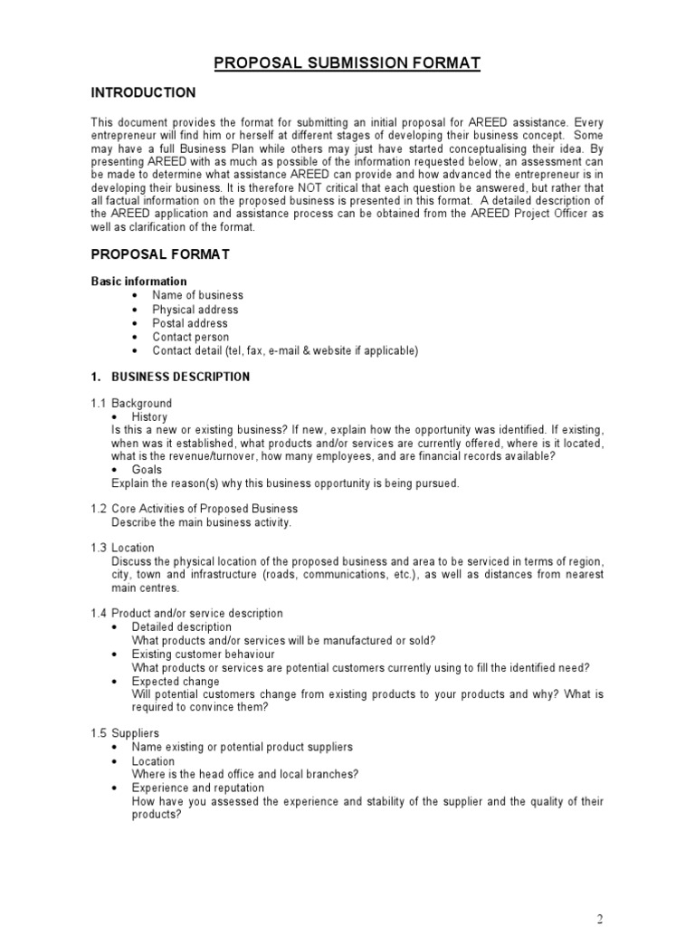 AREED Proposal Submission Guidelines | PDF | Sales | Competition