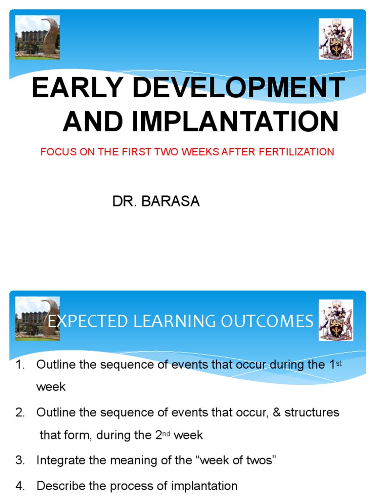 Early Development and Implantation FINAL | PDF | Implantation (Human ...