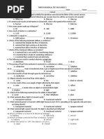 THIRD PERIODICAL TEST IN SCIENCE Grade 5