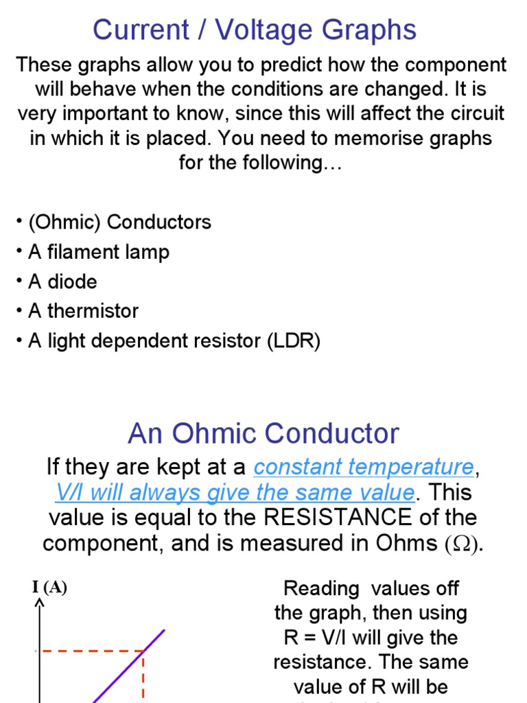 2e IV Graphs | PDF | Electrical Resistance And Conductance | Classical ...