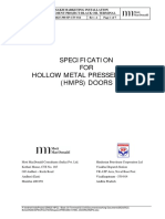 Specification For Hollow Metal Pressed Steel Doors PDF