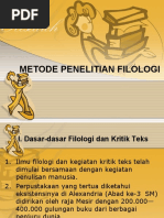 Metode Penelitian Filologi