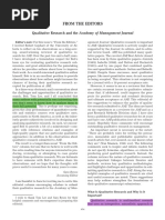 Qualitative Research and The Academy of Management Journal