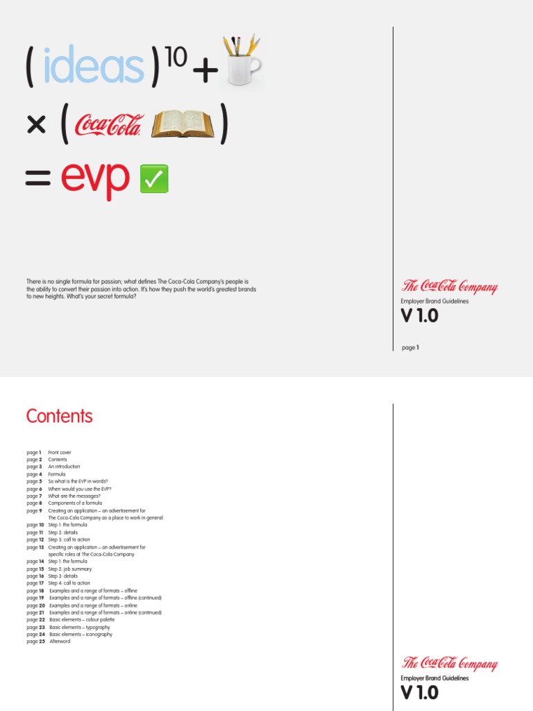 The Coca Cola Company Employer Brand Guidelines v1.0 PDF PDF Brand Management Brand