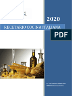 Recetario Italiana 2020