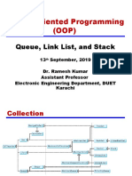 Object-Oriented Programming (OOP) : Queue, Link List, and Stack