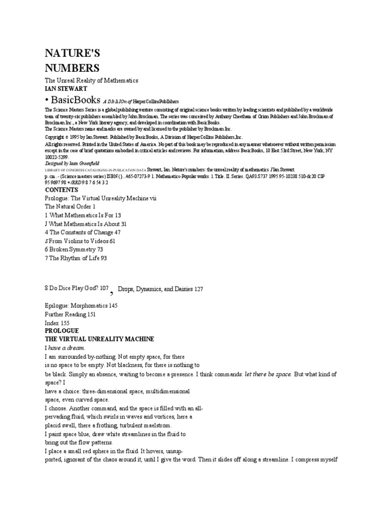 Nature'S Numbers: - Basicbooks | PDF | Acceleration | Planets