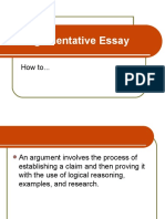 An Argumentative Essay: How To..
