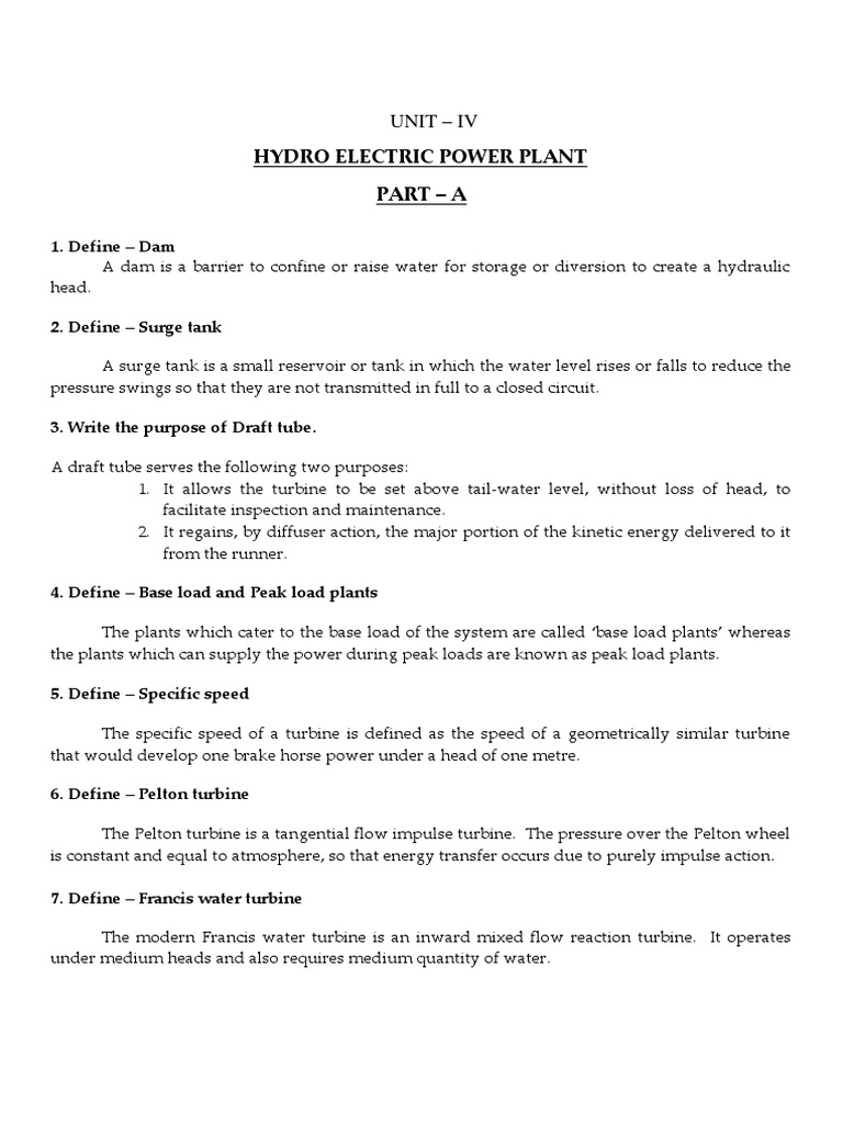 Components of Hydroelectric Power Plants | PDF | Turbine | Hydroelectricity
