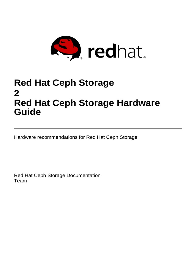 Red Hat Ceph Storage 2 Red Hat Ceph Storage Hardware Guide | PDF ...