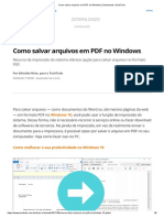 Como Salvar Arquivos em PDF No Windows - Downloads - TechTudo PDF