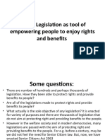 Use of Legislation-Rights and Benefits