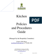 Kitchen Policies and Procedures Guide: (Managed by The Hospitality Committee)