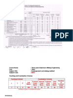 3rd Year Mining Syllabus Draft PDF