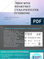 Endocrine Departmet Project:Klinefelter Syndrome: Student: Shady Abo Hamad GROUP:M1653