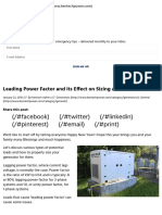Leading Power Factor and its Effect on Sizing a Generator - Kentech