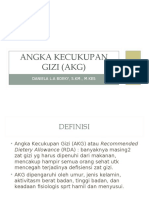 Angka Kecukupan Gizi (Akg) : Daniela L.A Boeky, S.KM., M.Kes